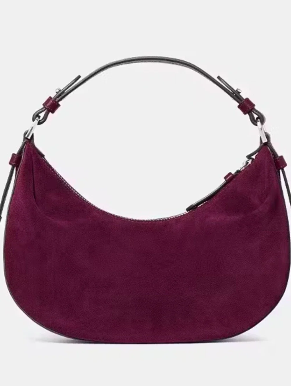 Kate Spade Deep Cherry Selene Suede Shoulder Bag NWT